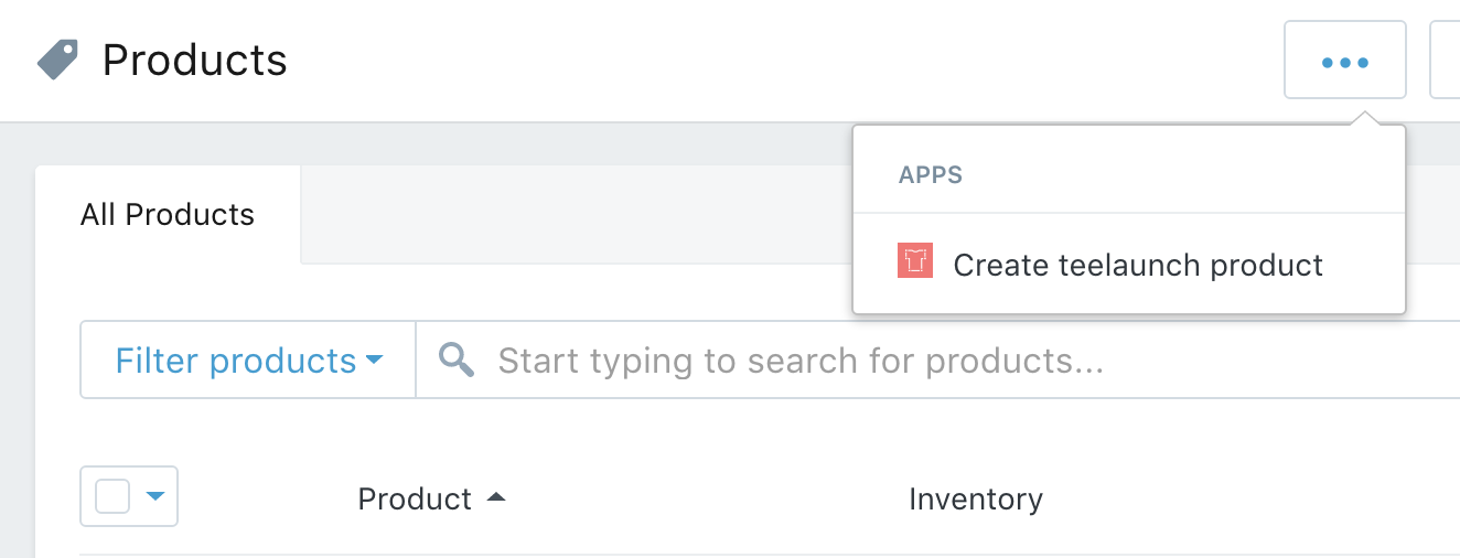 New product shortcut link