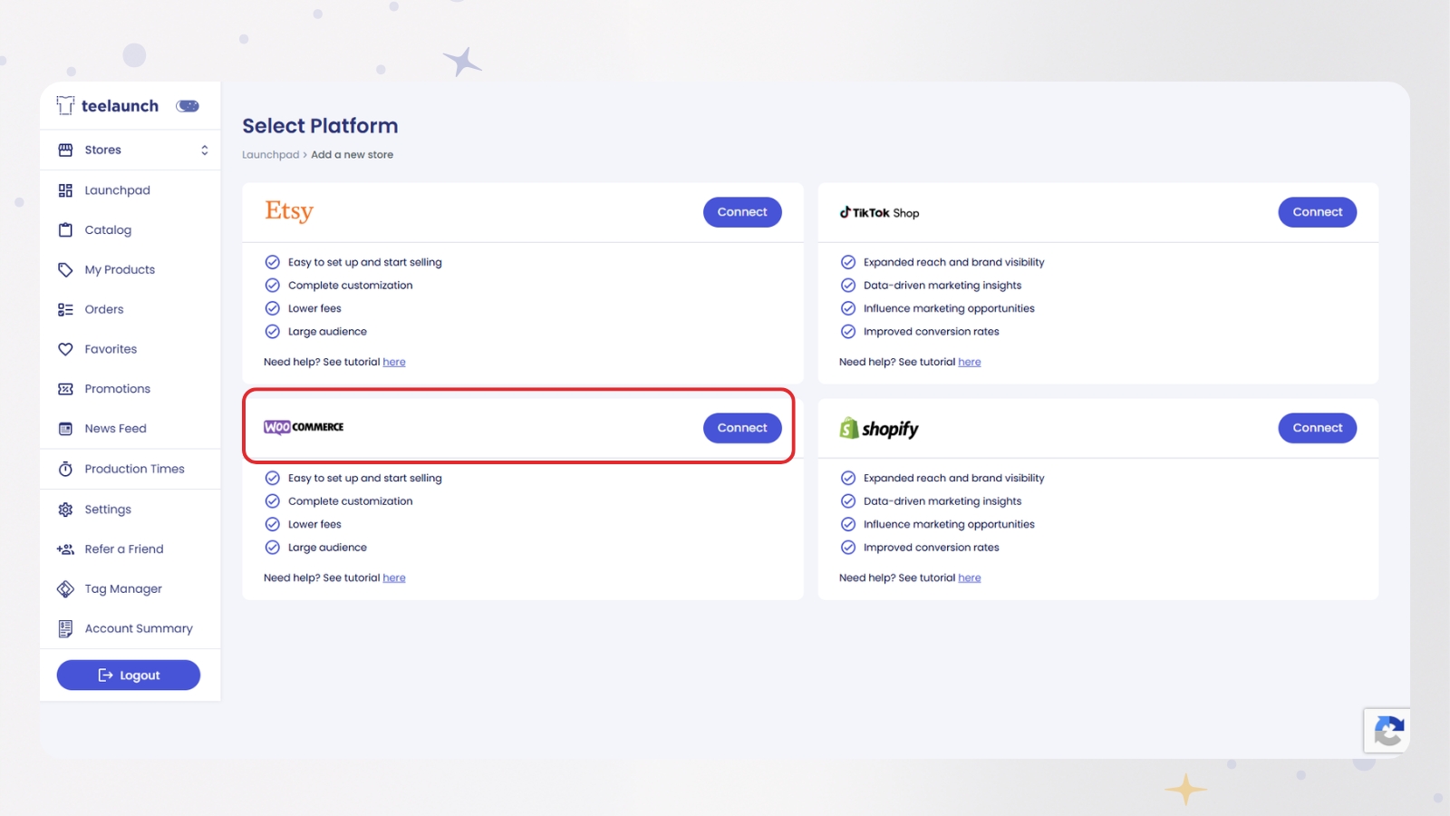 How To Connect Teelaunch To Woocommerce: A Step-by-step Guide How To Connect Teelaunch To Woocommerce: A Step-by-step Guide