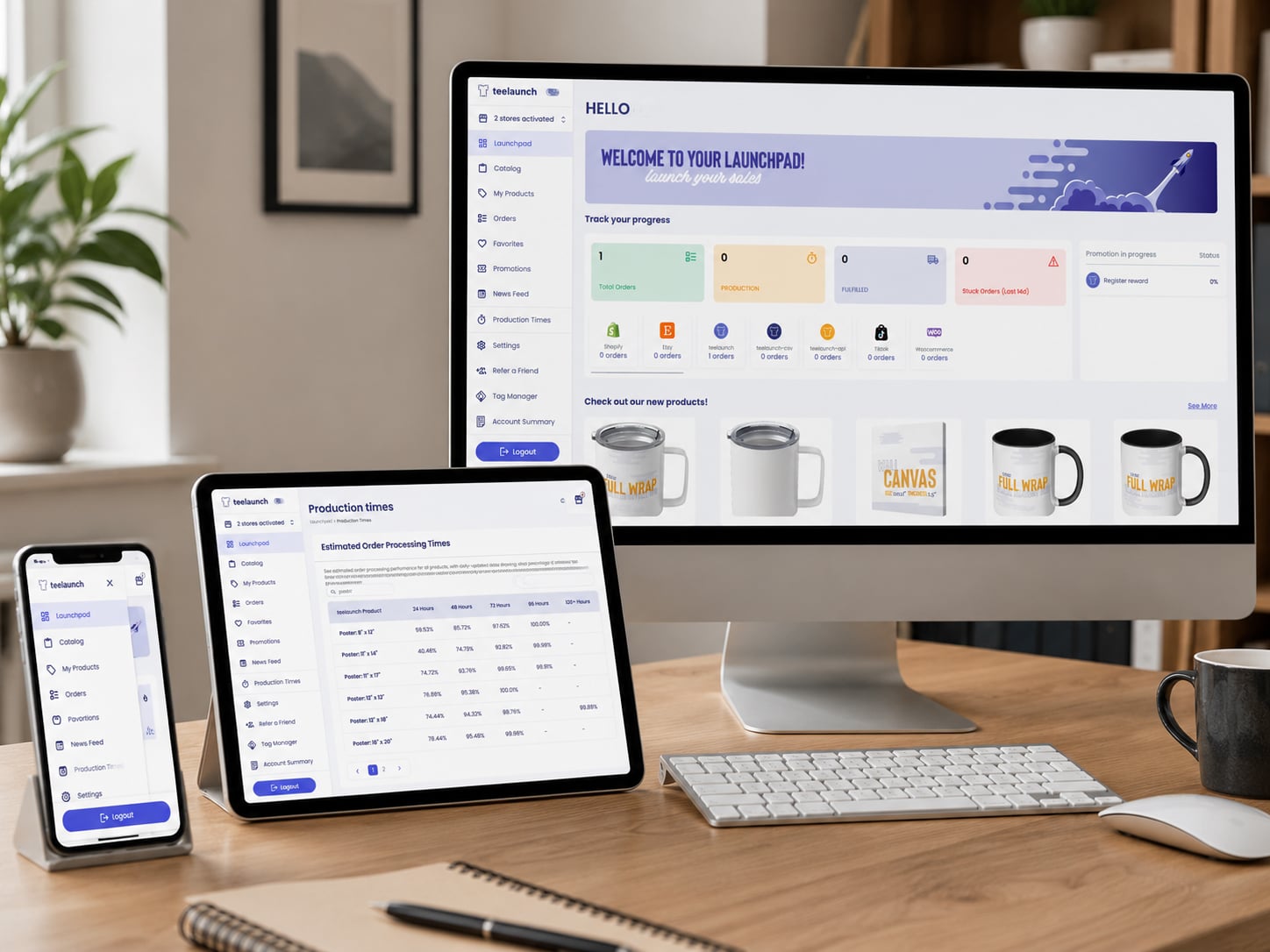 New Teelaunch Account Settings: Faster, Easier Print-on-demand Store Management
