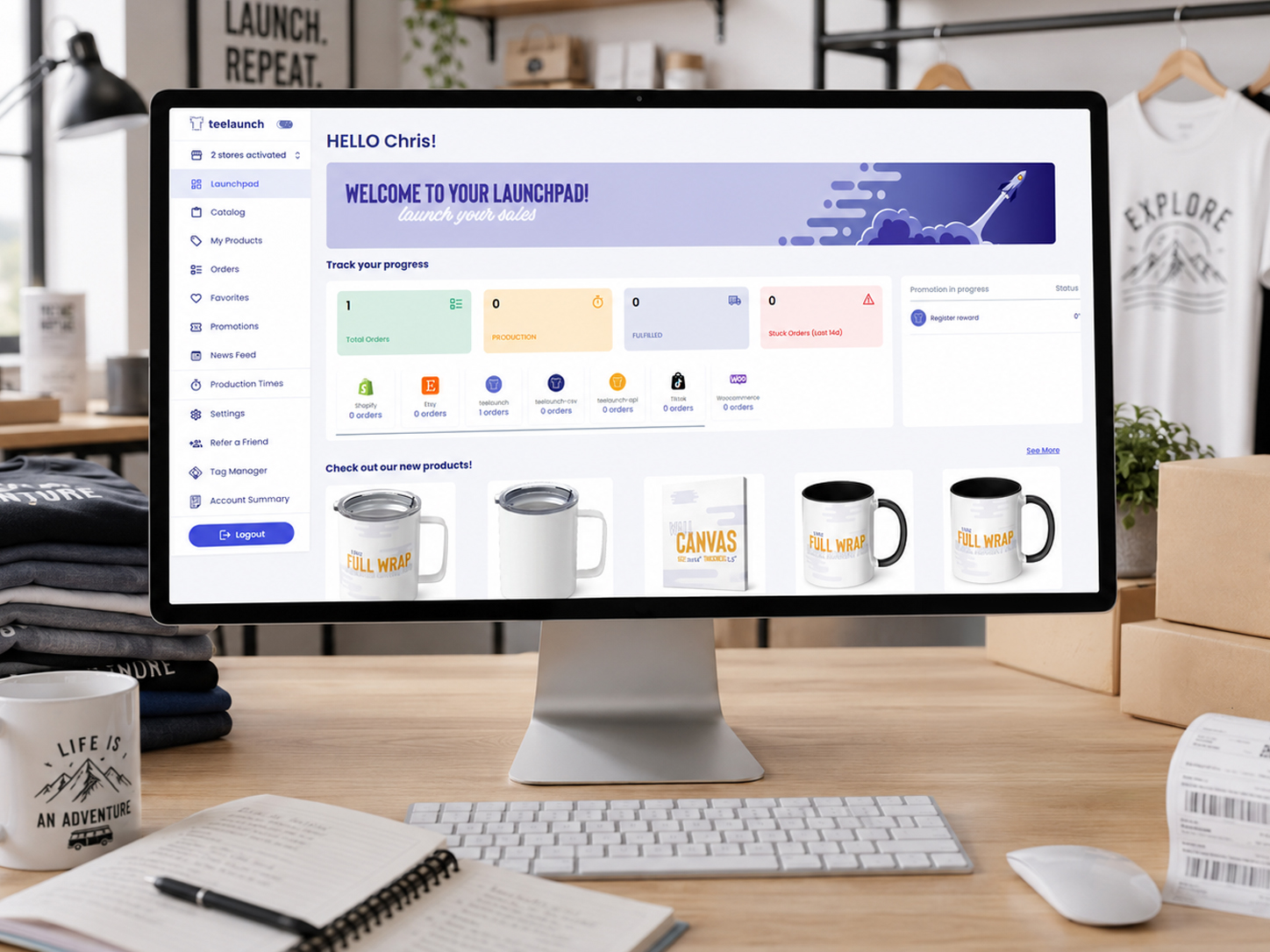 Introducing Launchpad: The New teelaunch dashboard For Print-on-demand Sellers 